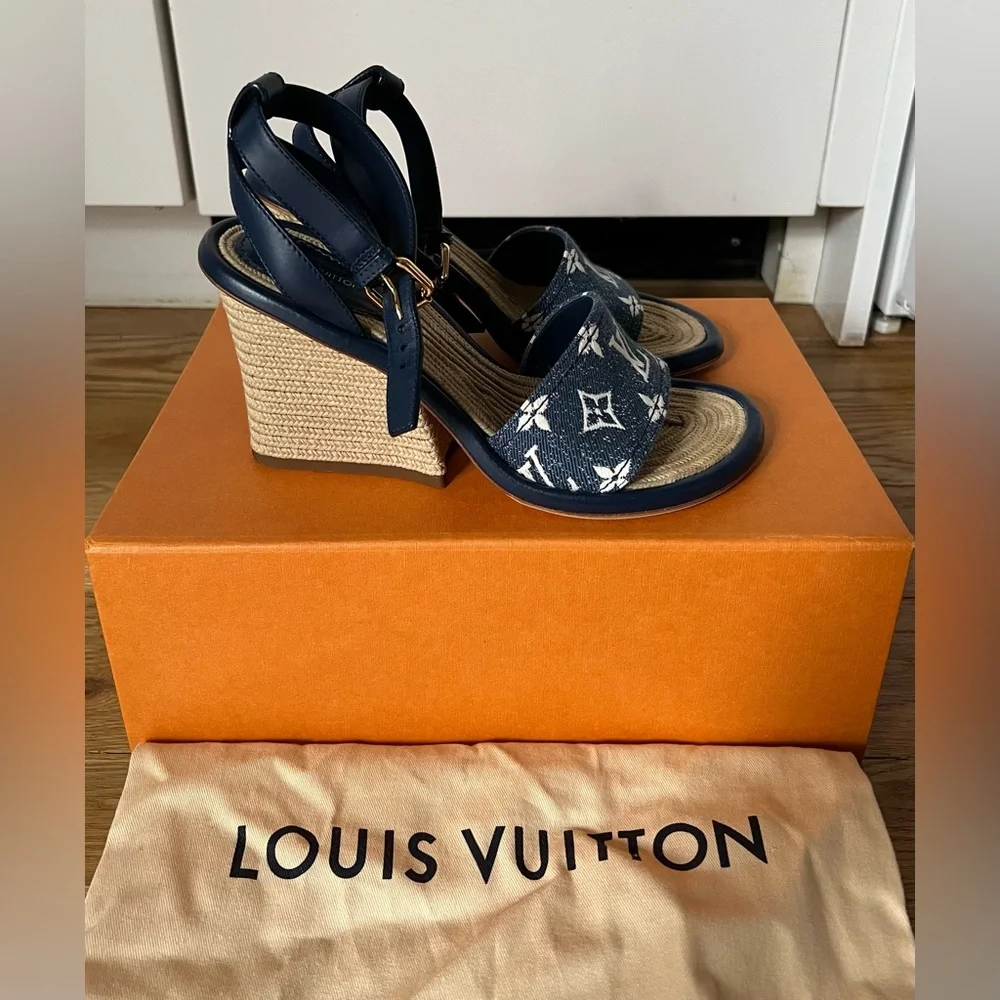 Louis Vuitton Blue Sandals - Picture 3 of 4